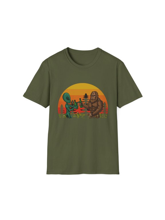 Alien Bigfoot Moon Sasquatch UFO Extraterrestrial Men women
