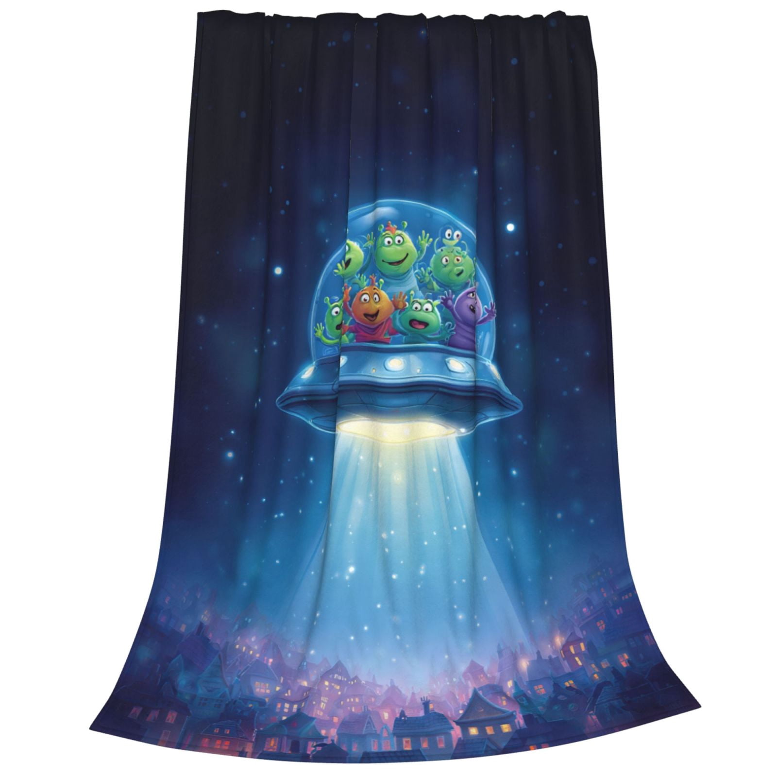 Alien Blanket Friendly Starry Sky Galaxy Creatures Design, Cozy ...