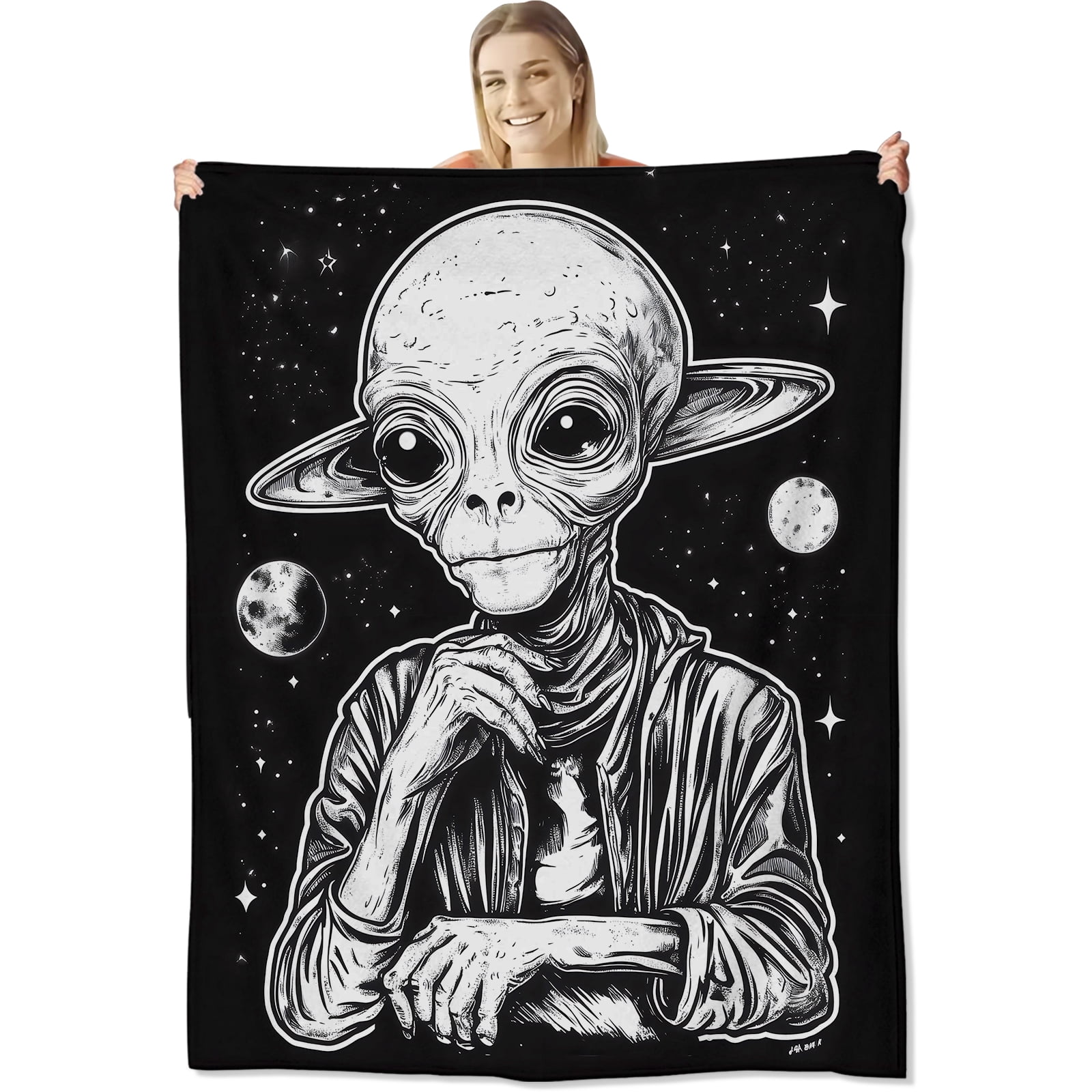 Alien Blanket for Kids Adults, Flannel Alien Blankets Gifts, Alien ...