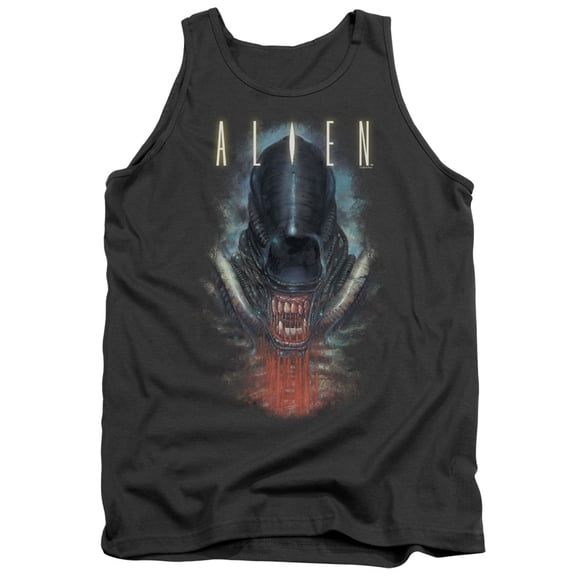 Alien Bloody Jaw Adult Tank Top Charcoal