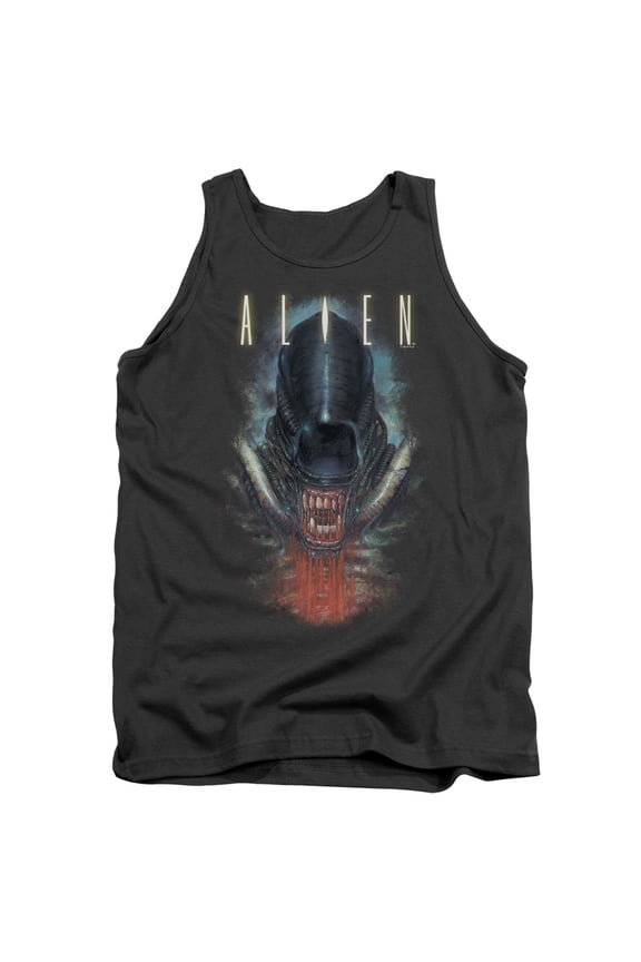 Alien Bloody Jaw Adult Tank Top Charcoal