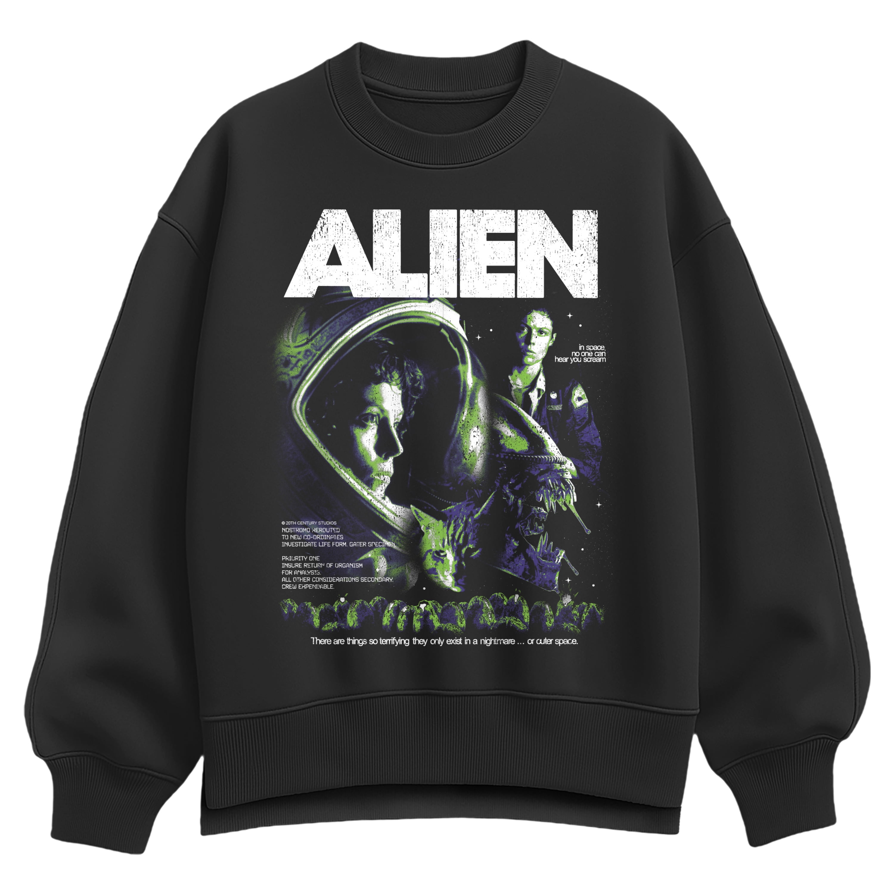 Alien - Bootleg - Women's Oversized Fleece Crew Sweatshirt - Walmart.com