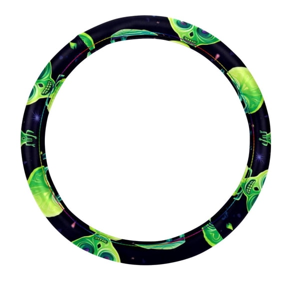 Alien Car Wheel Covers | Steering Wheel Cover 14.5 Inch Printing PVC Leather Auto Accessories