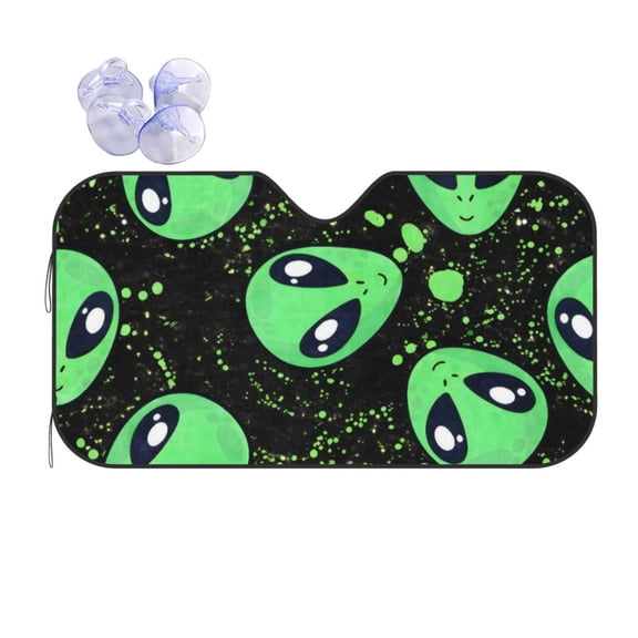 Alien Car Windshield Sun Shade Universal Fit Auto Sun Visor Protector