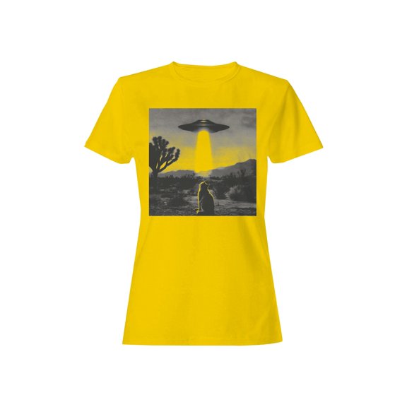 Alien Cat in Desert Encounter Women's T-shirt