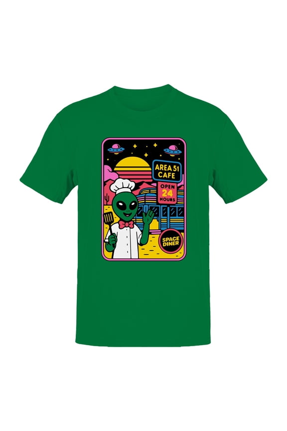 Alien Chef at Area 51 Cafe Men's T-shirt