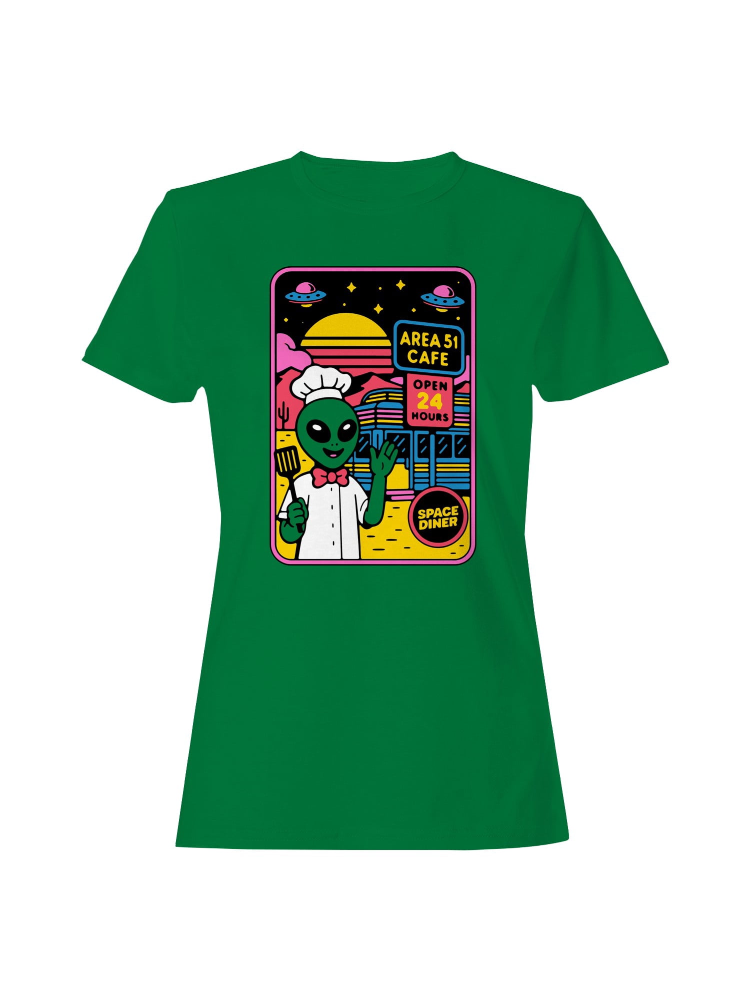 Alien Chef at Area 51 Cafe Women's T-shirt - Walmart.com