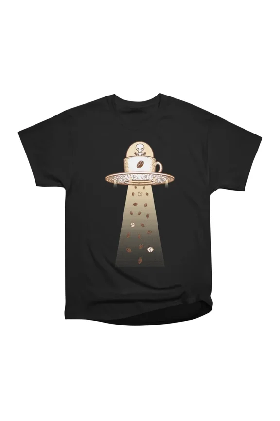 Alien Coffee Invasion T-Shirt Tee Gift For Him Merch For Her Apparel For Friend