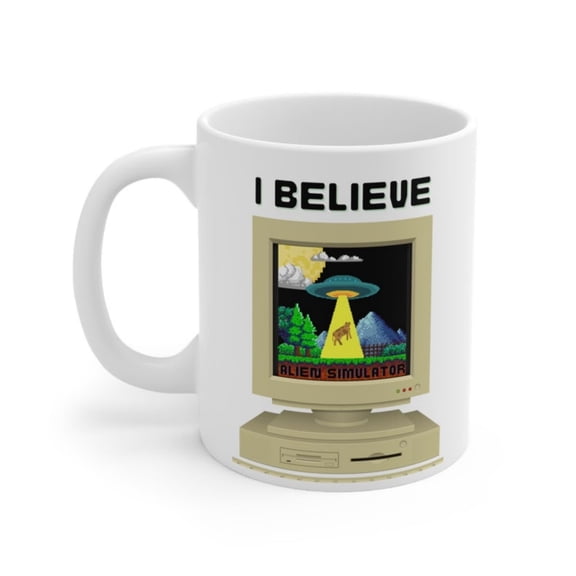 Alien Coffee Mug, Alien-themed mug, Motivational quote, UFO Mug, Quirky alien design, Gift Idea, , Favorite mug, Funny mug.