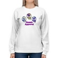 thumbnail image 1 of Alien Cosmic Approval Sweatshirt Women -Smartprints Designs, Female XX-Large, 1 of 4
