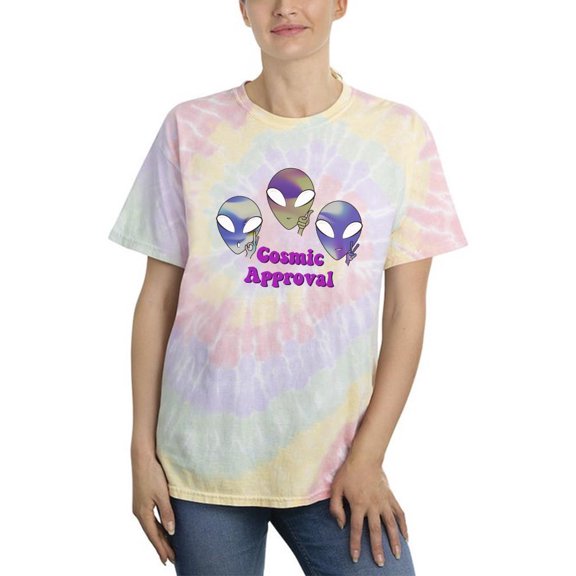 Alien Cosmic Approval Tie Dye Spiral Women -Smartprints Designs, Female Large