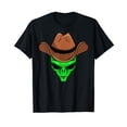 thumbnail image 1 of Alien Cowboy Hat Funny Halloween For Outer Space Lovers T-Shirt, 1 of 5
