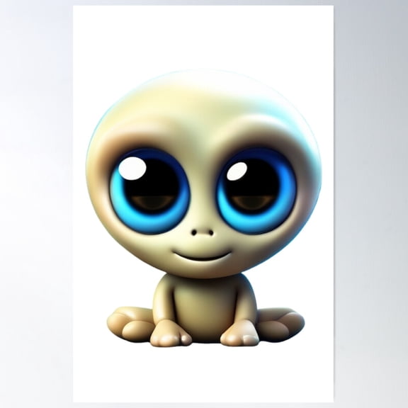 Alien Creatures No:3 Poster Wall Art, Modern Wall Decor For Living Room Bedroom, 24x36 UNFRAMED