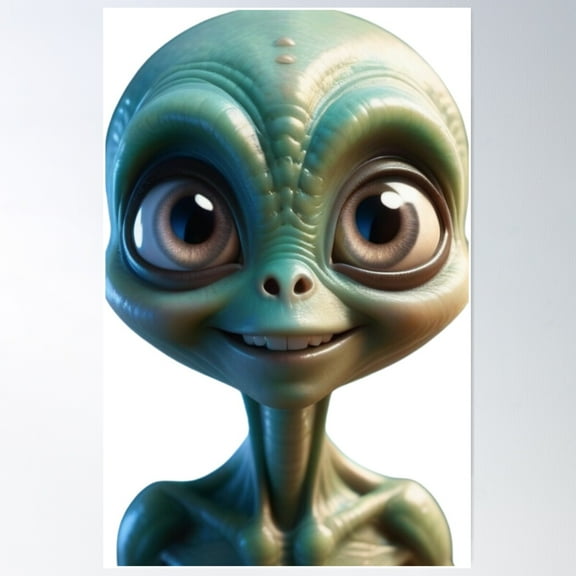 Alien Creatures No:5 Poster Wall Art, Modern Wall Decor For Living Room Bedroom, 8x12 UNFRAMED