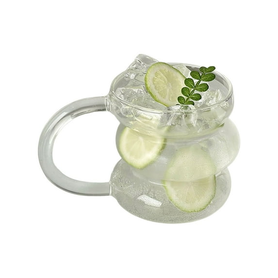 Alien Cup Iced Coffee Cup Transparent Glassware Milk Cup Juice Beverage Cup Cup 430ml Tumbler Cup Set Porcelain Mug Mugs Bulk 12 Mugs for Painting Bulk Mug Set And Rack Drinking Cup Glass Cups with