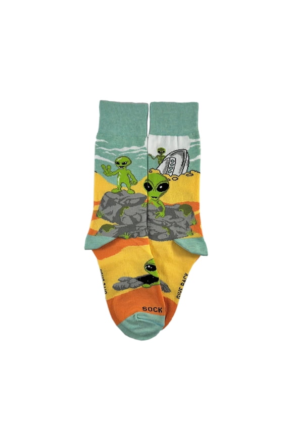 Alien Desert Crash Landing Socks from the Sock Panda Size: Small