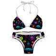 thumbnail image 1 of Alien Detachable Sponge Adjustable Strap Bikini Set Two-Pack Beachwear Scene Swimsuit, 1 of 6