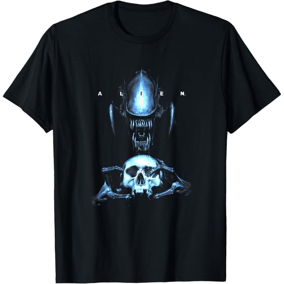 Alien Distressed Xenomorph Skull T-Shirt