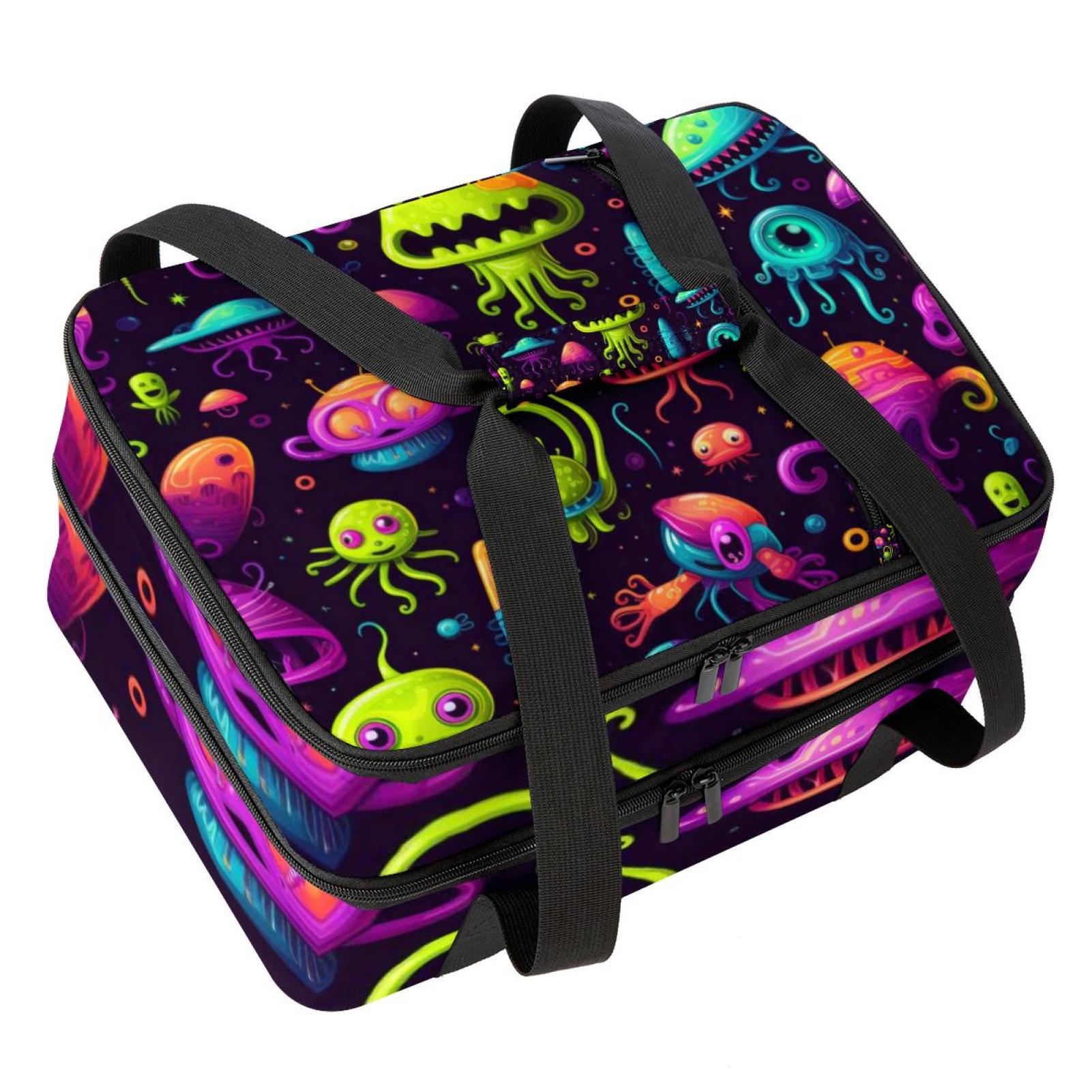 Alien Double Layered Insulated Lunch Bag with Two Compartments - Large ...