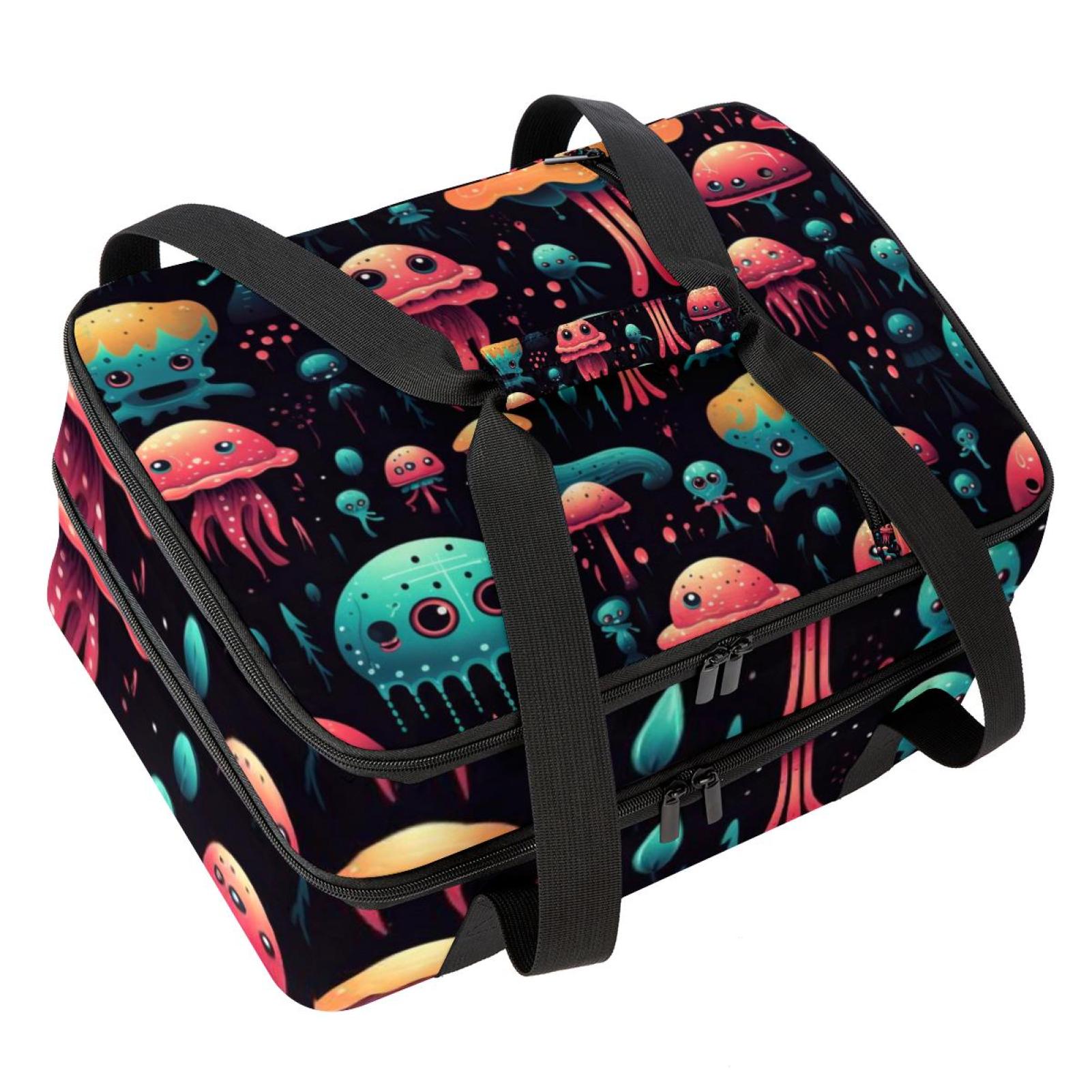 Alien Double Layered Insulated and Refrigerated Lunch Bag with Two ...