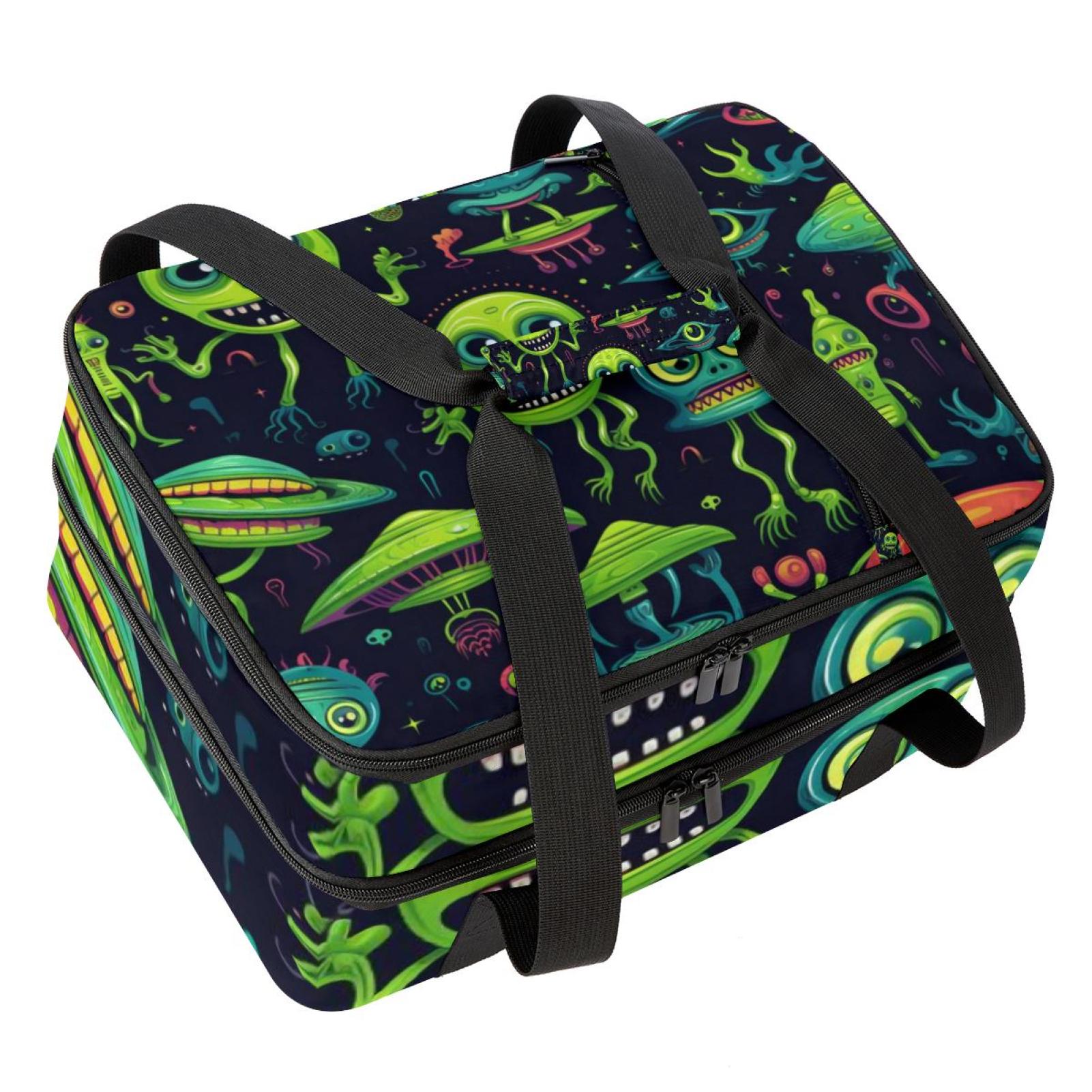Alien Double Layered Insulated Refrigerated Lunch Bag with Two ...
