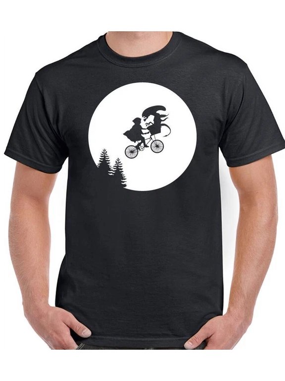Alien E.T. Mens Womens T-Shirt Bike Moon Mash Up