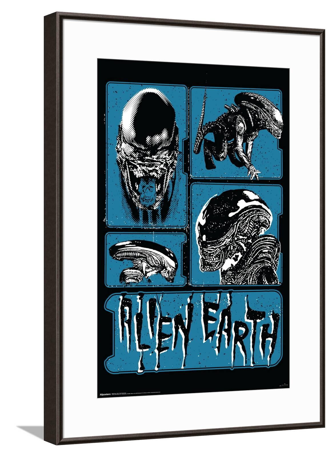 Alien: Earth (2025) - Blue Xenomorph Canvas Wall Poster, 14.725" x 22. ...