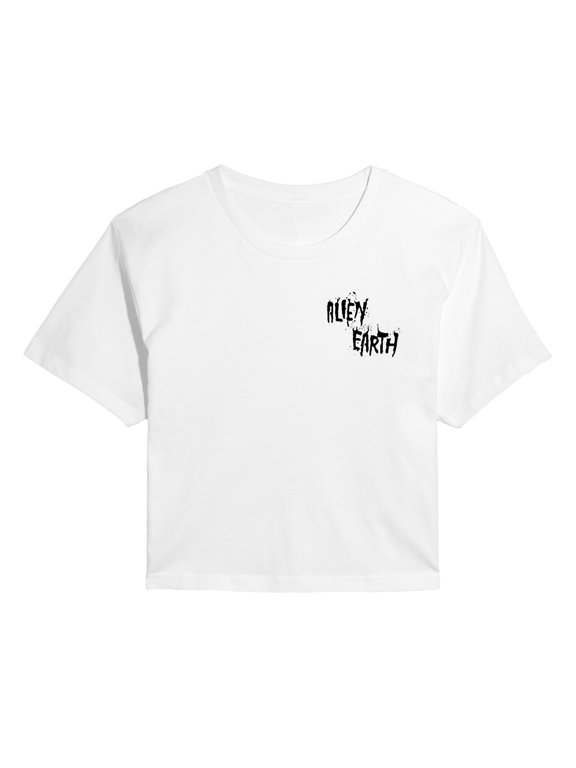 - Prodigy Corp - Juniors Cropped Graphic T-Shirt