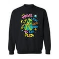 thumbnail image 1 of Alien Eating Pizza Design Sweatshirt Women -Image by Shutterstock, Female Large, 1 of 4