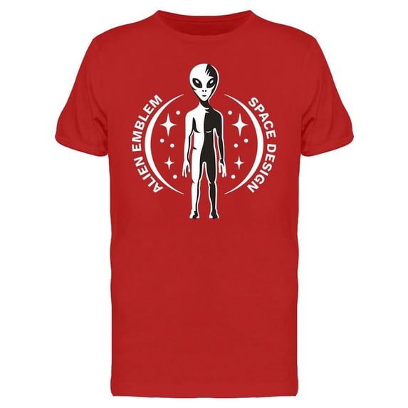Alien Emblem Design T-Shirt Men -Image by Shutterstock, Male 3X-Large