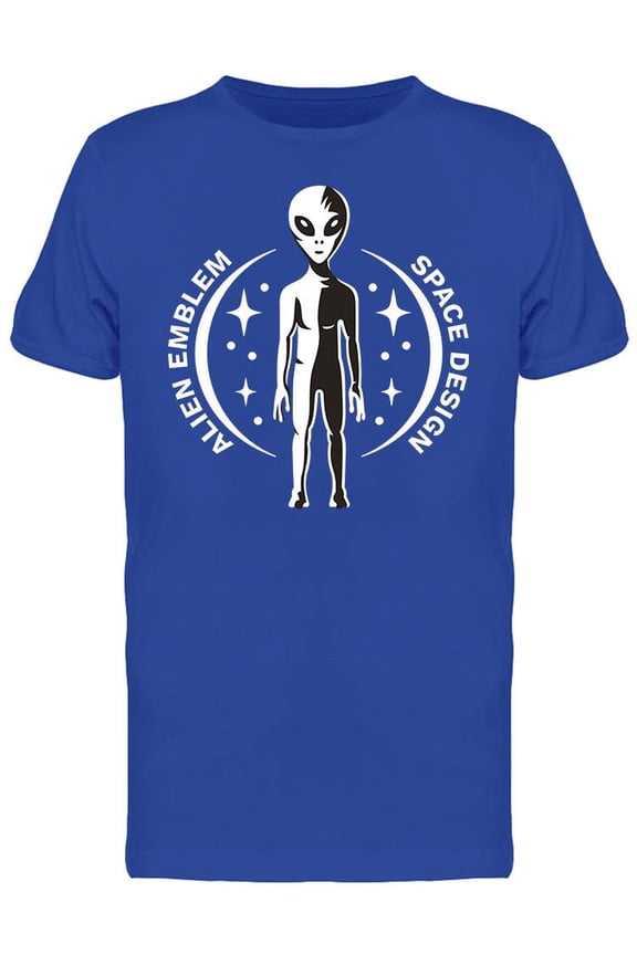 Alien Emblem Design T-Shirt Men -Image by Shutterstock, Male 3X-Large