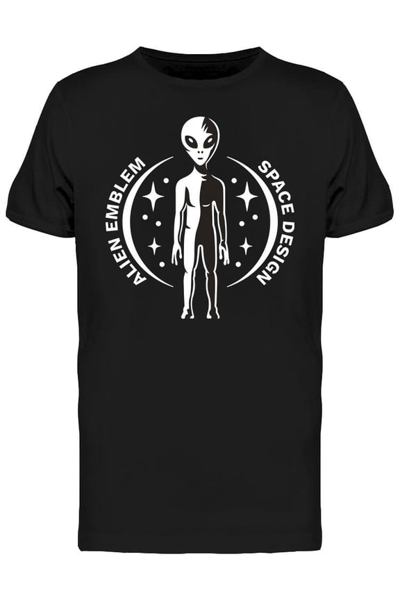 Alien Emblem Design T-Shirt Men -Image by Shutterstock, Male Small