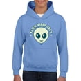 thumbnail image 1 of Alien Emoji Vibes Only - Retro UFO Space Graphic Youth's Hoodie, 1 of 4