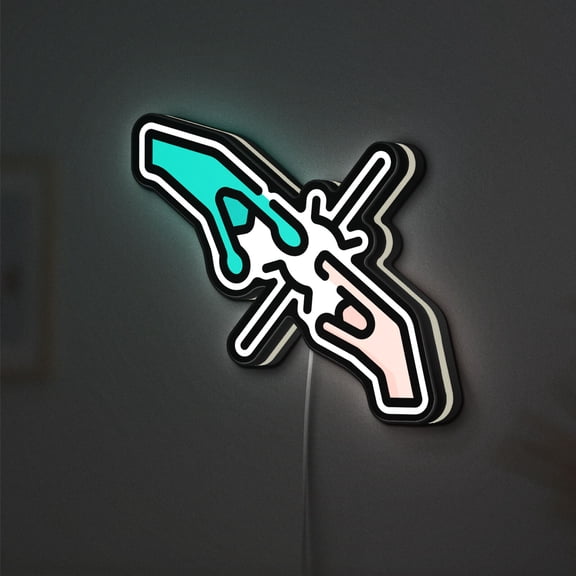 Alien Encounter 3D Novelty Light Box, Sci-Fi Themed Lamp for Space-Inspired Walls and Galaxy Rooms (Height 24 inch, 60cm)