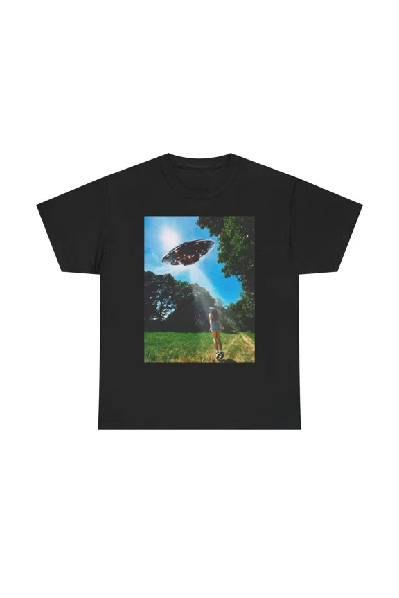 Alien Encounter Space Humor Retro Graphic Cotton Unisex T-Shirt up to size 5XL