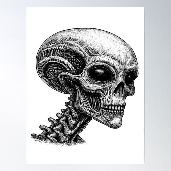 Alien Encounters Captivating Poster Wall Art, Modern Wall Decor For Living Room Bedroom, 16x24 UNFRAMED