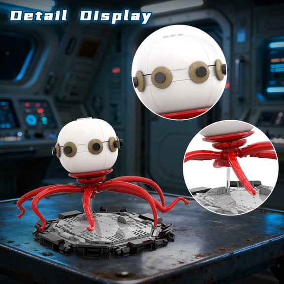 Alien Eyeball Monster Building Block, Miniature Sci-Fi Horror Creature Block Set for Adults, 3D Desktop Display & Collection Figurine, Small Particle DIY Kit