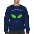 thumbnail image 1 of Alien Eyes Sweatshirt Funny Space UFO Hunter Believe Flying Saucer Universe July 2 World UFO Day Stay Weird Crewneck, 1 of 7