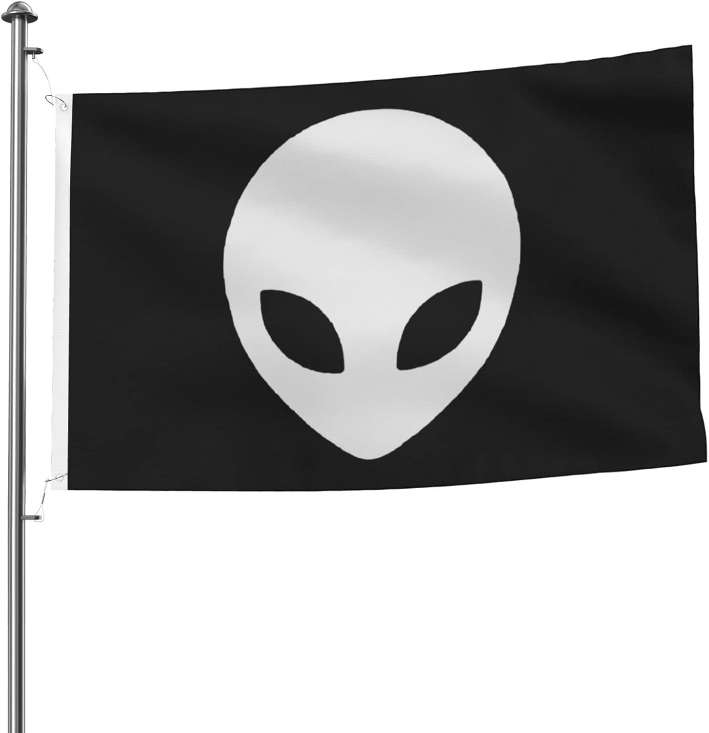 Alien Face Flags 5x8 Ft Yard Flag Indoor Decoration Banner With Grommets