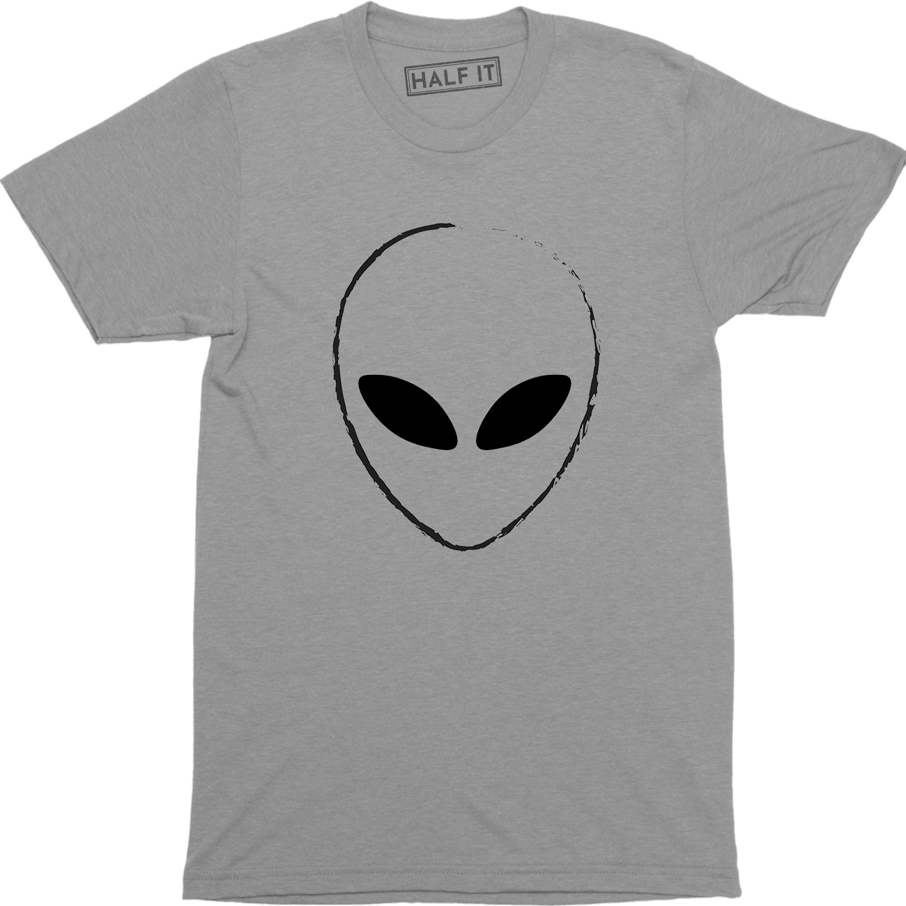 Alien Face - Funny Sci Fi Space Creature Horror Retro Men's T-Shirt ...