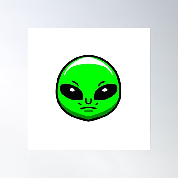 Alien Face In My Art Poster Wall Art, Modern Wall Decor For Living Room Bedroom, 30x30 UNFRAMED
