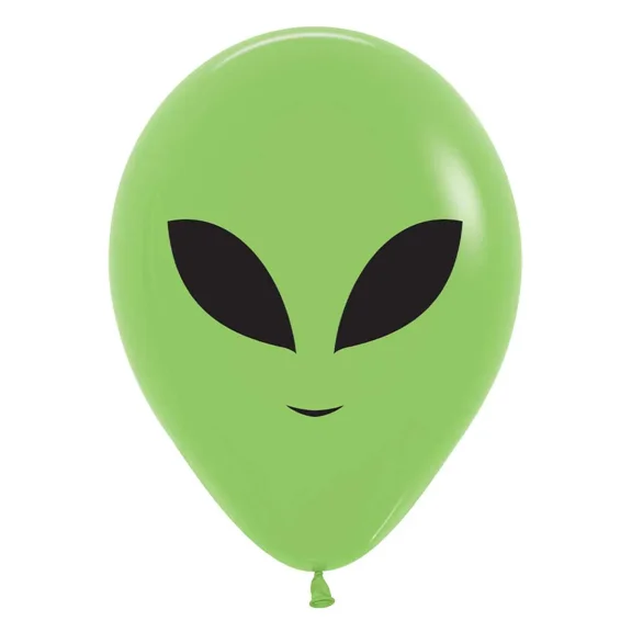 Alien Face Key Lime Green 11 Latex Balloons (50 count)