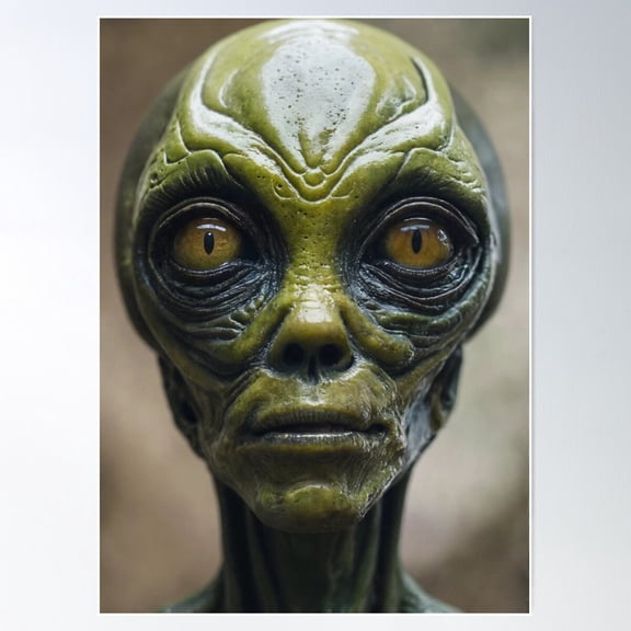 Alien Face Poster Wall Art, Modern Wall Decor For Living Room Bedroom, 16x24 UNFRAMED
