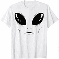 thumbnail image 1 of Alien Face Space Funny Halloween Costume Unisex T-Shirt, 1 of 6