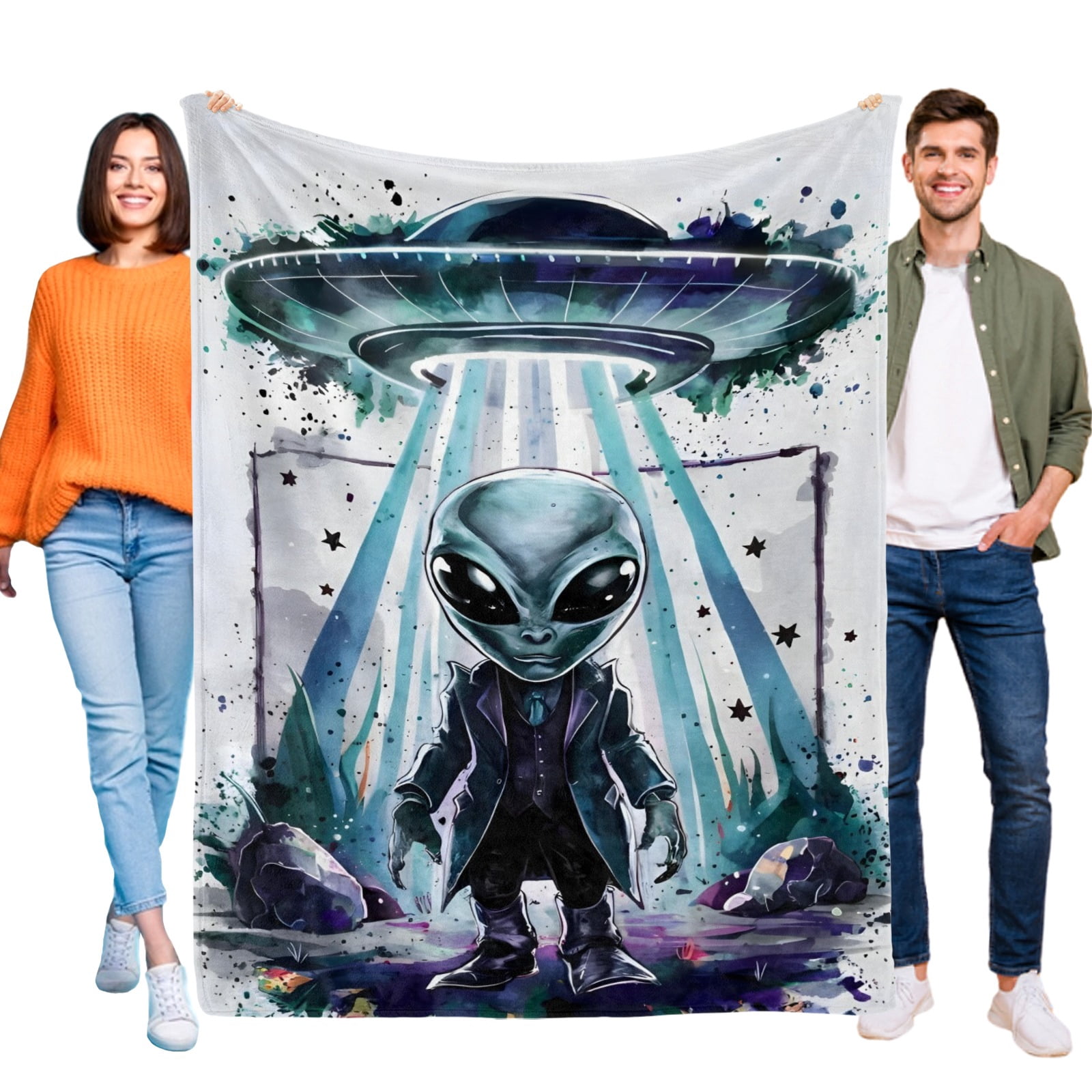 Alien Flannel Blanket 50*60 in inch Soft And Comfortable With Clear ...