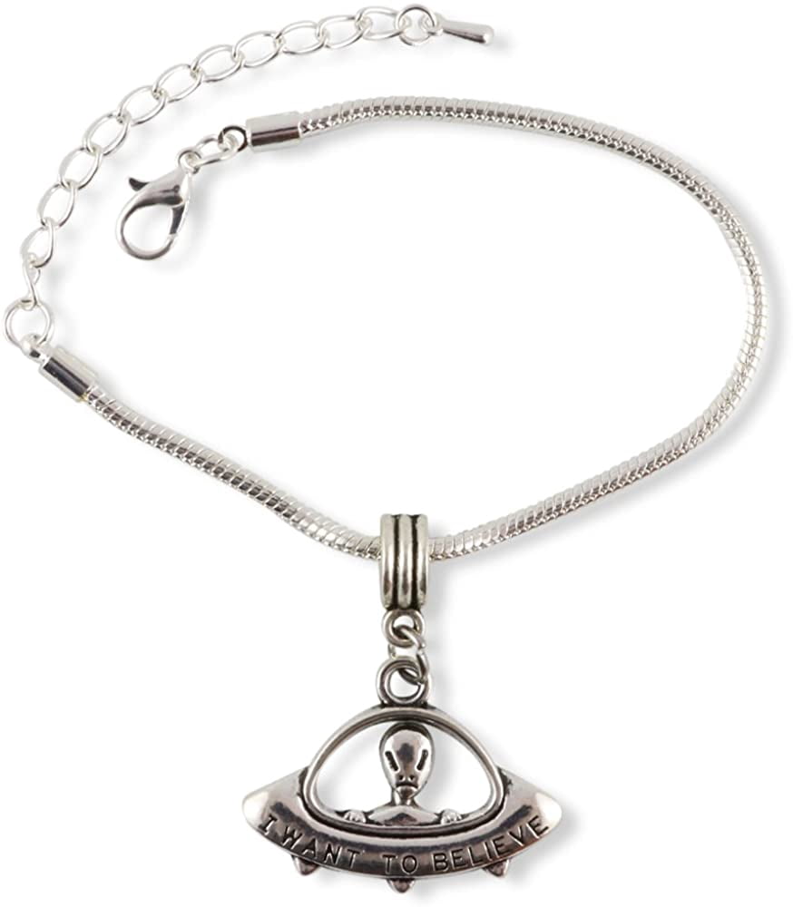 Alien Gifts | Alien Bracelet for Women Men UFO Jewellery Stainless ...
