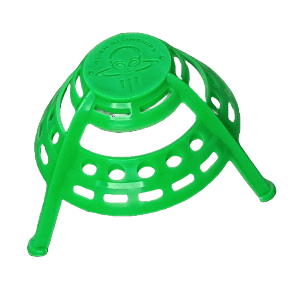Alien Glow Ships | Glow In The Dark Toy Spaceships And Party Favors For Kids. Build Your Own Space Station! Color: Green. (15-Pack)