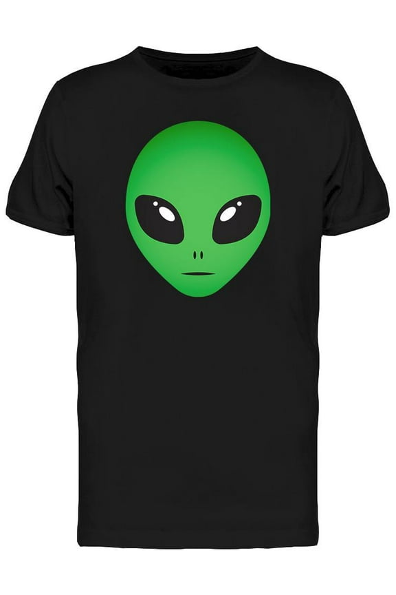 Alien Green Head T-Shirt Men -Image by Shutterstock, Male Large