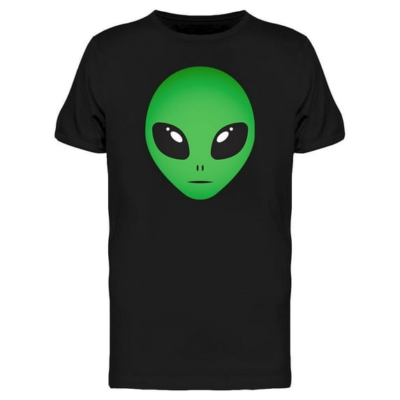 Alien Green Head T-Shirt Men -Image by Shutterstock, Male Medium