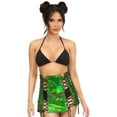 thumbnail image 1 of Alien Green Holographic Lace Up Skirt, 1 of 3